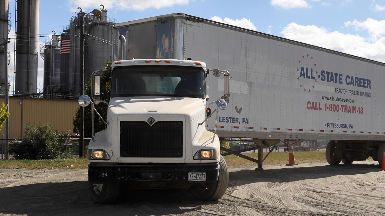 truck driving on range